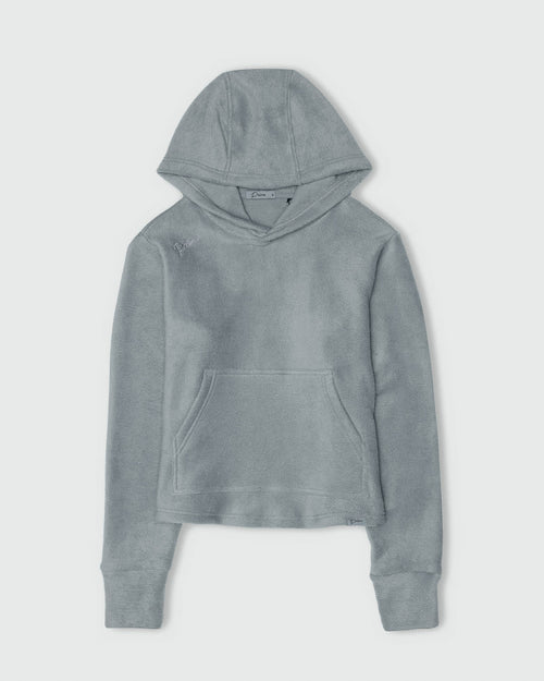 Women's Light Gray Polar Fleece Hoodie